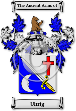 Uhrig Family Crest Download (jpg) Legacy Series - 150 DPI