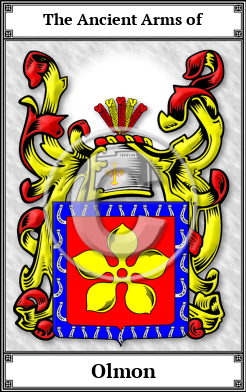 Olmon Family Crest Download (JPG) Book Plated - 600 DPI