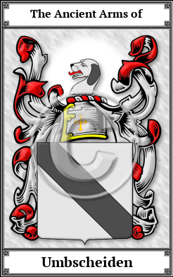 Umbscheiden Family Crest Download (JPG)  Book Plated - 150 DPI