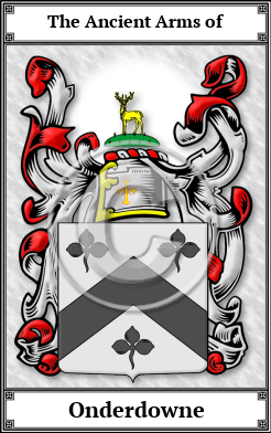 Onderdowne Family Crest Download (JPG)  Book Plated - 150 DPI