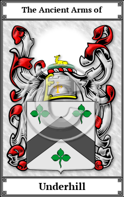 Underhill Family Crest Download (JPG)  Book Plated - 150 DPI