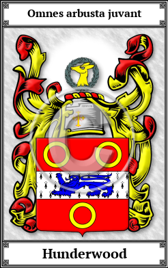 Hunderwood Family Crest Download (JPG)  Book Plated - 150 DPI