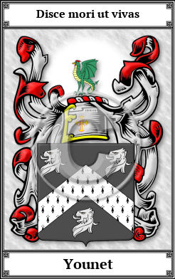 Younet Family Crest Download (JPG)  Book Plated - 150 DPI