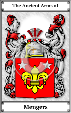 Mengers Family Crest Download (JPG) Book Plated - 600 DPI