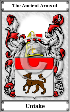 Uniake Family Crest Download (JPG)  Book Plated - 150 DPI