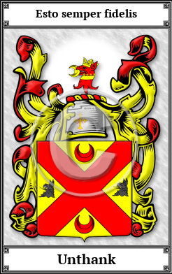 Unthank Family Crest Download (JPG)  Book Plated - 150 DPI