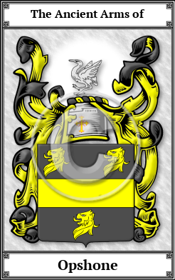 Opshone Family Crest Download (JPG) Book Plated - 600 DPI