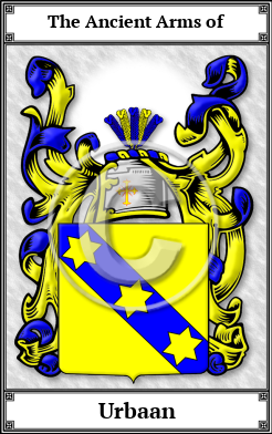 Urbaan Family Crest Download (JPG)  Book Plated - 150 DPI