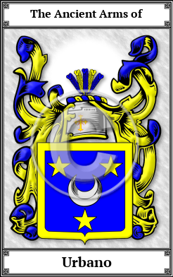 Urbano Family Crest Download (JPG) Book Plated - 600 DPI