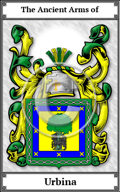 Urbina Family Crest Download (JPG)  Book Plated - 150 DPI