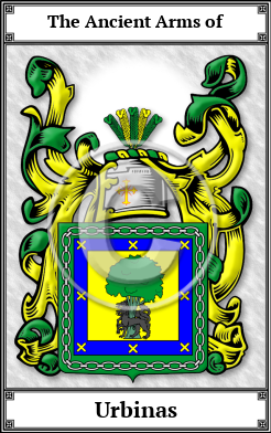 Urbinas Family Crest Download (JPG)  Book Plated - 150 DPI