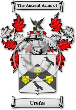 Ureña Family Crest Download (JPG) Legacy Series - 600 DPI