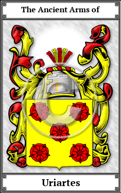 Uriartes Family Crest Download (JPG)  Book Plated - 150 DPI