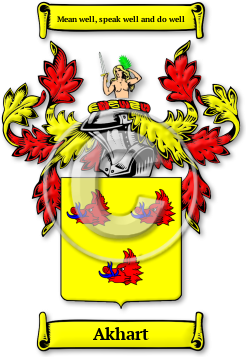Akhart Family Crest Download (jpg) Legacy Series - 150 DPI