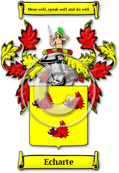 Echarte Family Crest Download (jpg) Legacy Series - 150 DPI