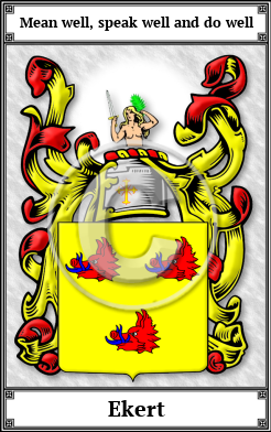 Ekert Family Crest Download (JPG) Book Plated - 600 DPI