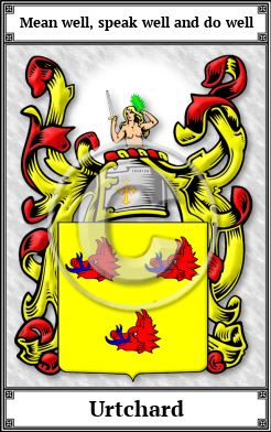 Urtchard Family Crest Download (JPG)  Book Plated - 150 DPI