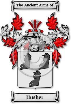 Husher Family Crest Download (jpg) Legacy Series - 150 DPI