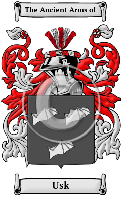 Usk Family Crest Download (JPG) Heritage Series - 600 DPI