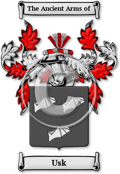 Usk Family Crest Download (jpg) Legacy Series - 150 DPI