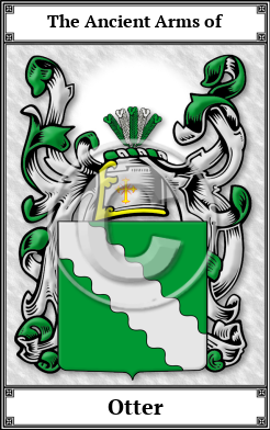 Otter Family Crest Download (JPG)  Book Plated - 150 DPI