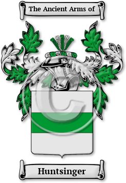 Huntsinger Family Crest Download (jpg) Legacy Series - 150 DPI