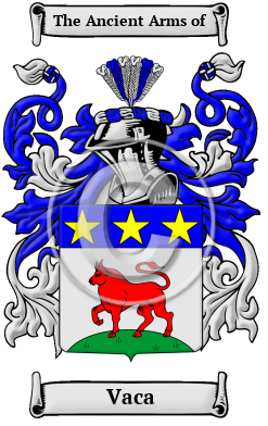 Vaca Family Crest/Coat of Arms