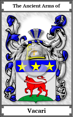 Vacari Family Crest Download (JPG)  Book Plated - 150 DPI