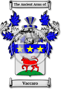 Vaccaro Family Crest Download (jpg) Legacy Series - 150 DPI