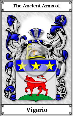 Vigario Family Crest Download (JPG)  Book Plated - 150 DPI