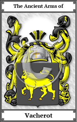 Vacherot Family Crest Download (JPG) Book Plated - 600 DPI