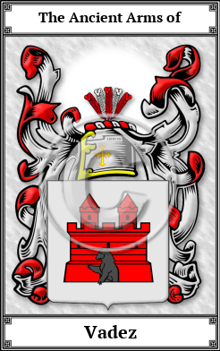 Vadez Family Crest Download (JPG)  Book Plated - 150 DPI