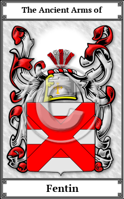 Fentin Family Crest Download (JPG) Book Plated - 600 DPI