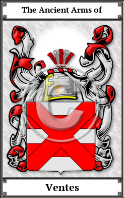 Ventes Family Crest Download (JPG) Book Plated - 600 DPI