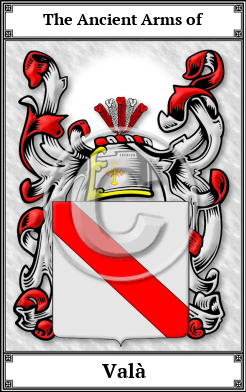 Valà Family Crest Download (JPG)  Book Plated - 150 DPI