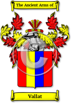 Vallat Family Crest Download (jpg) Legacy Series - 150 DPI