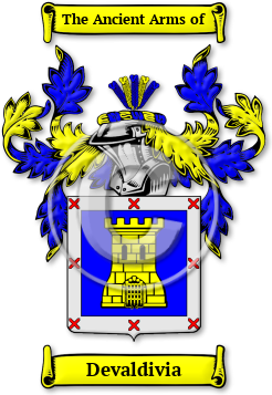 Devaldivia Family Crest Download (jpg) Legacy Series - 150 DPI