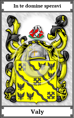 Valy Family Crest Download (JPG) Book Plated - 600 DPI