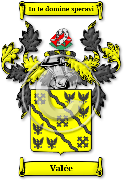 Valée Family Crest Download (jpg) Legacy Series - 150 DPI