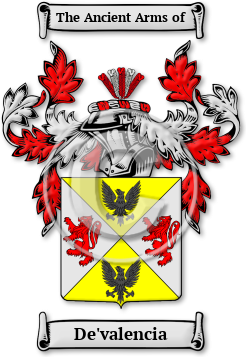 De'valencia Family Crest Download (jpg) Legacy Series - 150 DPI