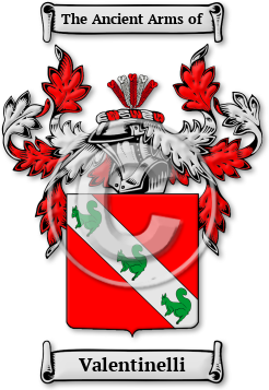 Valentinelli Family Crest Download (jpg) Legacy Series - 150 DPI