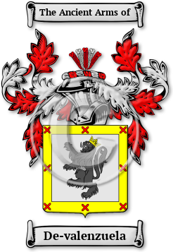 De-valenzuela Family Crest Download (jpg) Legacy Series - 150 DPI
