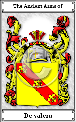 De valera Family Crest Download (JPG) Book Plated - 150 DPI