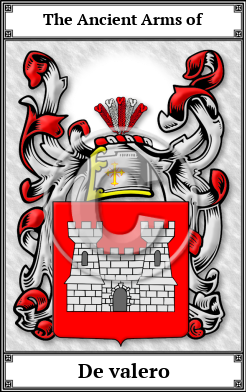 De valero Family Crest Download (JPG) Book Plated - 150 DPI