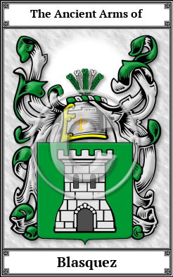 Blasquez Family Crest Download (JPG)  Book Plated - 150 DPI