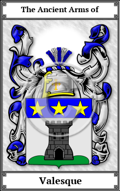 Valesque Family Crest Download (JPG)  Book Plated - 150 DPI