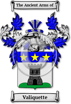 Valiquette Family Crest Download (jpg) Legacy Series - 150 DPI