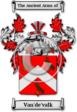 Van'de'valk Family Crest Download (jpg) Legacy Series - 150 DPI