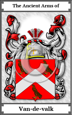 Van-de-valk Family Crest Download (JPG)  Book Plated - 150 DPI