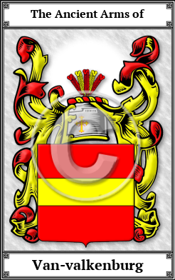 Van-valkenburg Family Crest Download (JPG)  Book Plated - 150 DPI